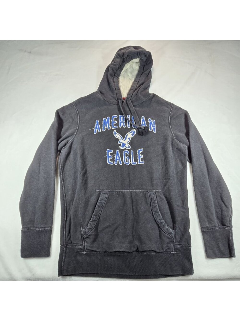 VTG Y2K American Eagle Outfitters Hoodie Men's Size LT Spellout Reverse Weave